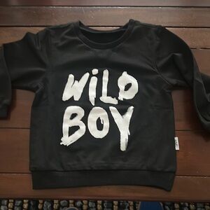 Black Wild Boy Sweatshirt Bold Print